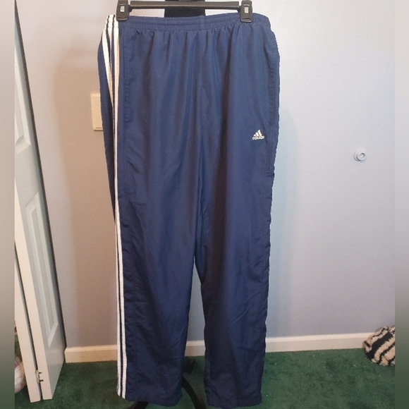 Adidas Men's Size Medium Navy Blue And White Windbreaker Set Size Medium - Picture 8 of 13